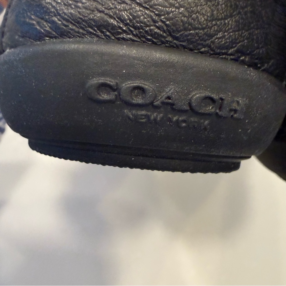 Coach Women’s Black Penny Loafers Pebble Grain Leather 6.5B NEW in BOX - Picture 8 of 9